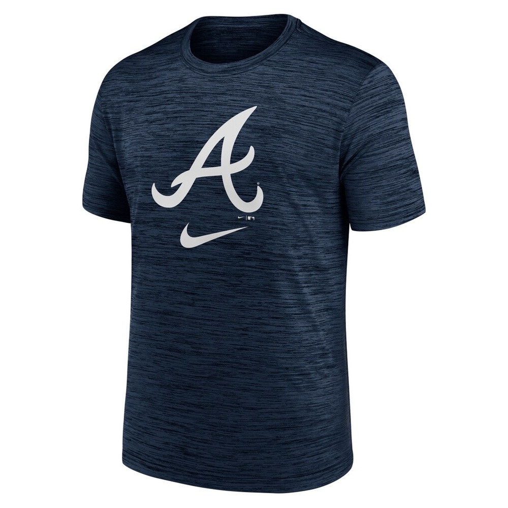 NWOT Atlanta Braves Logo “A” Nike Dri-Fit Navy Tee- MLB